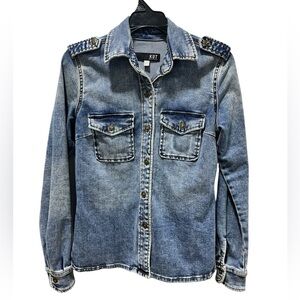 Kut from the Kloth Blue Denim Super Stretchy Jacket Size XS